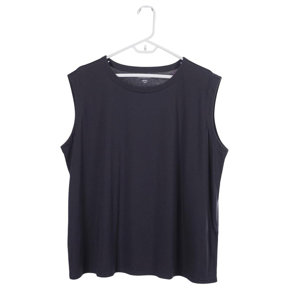 Eileen Fisher Tank Top XL Gray Organic Cotton Sleeveless Round Neck Casual